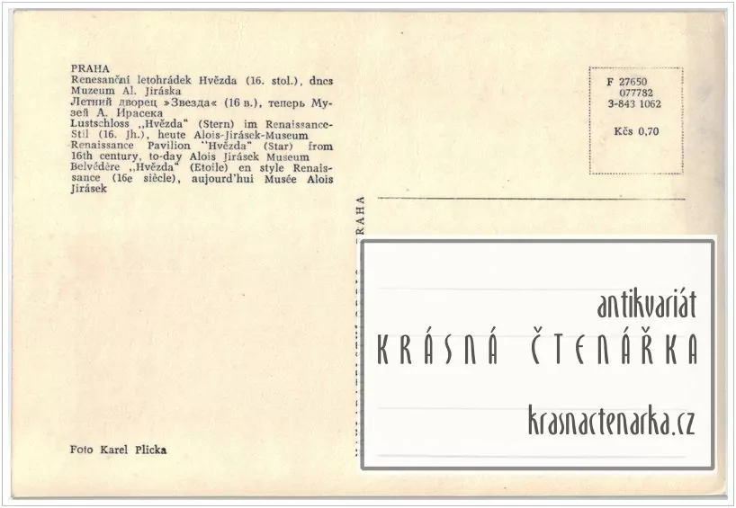 PRAHA, Letohrádek Hvězda (fot. Plicka Karel)