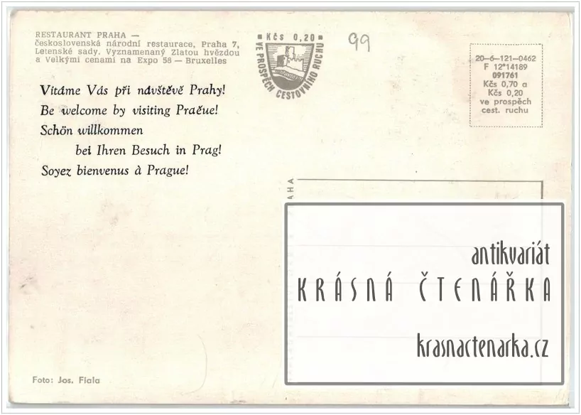 PRAHA 7, Československá národní restaurace, Letenské sady