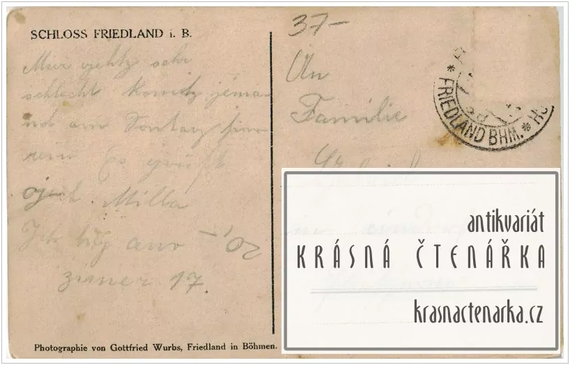 Hrad a zámek FRÝDLANT (Nakladatelství Gottried Wurbs)