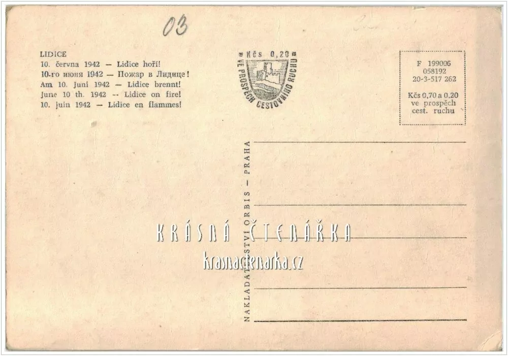 LIDICE. Lidice hoří !