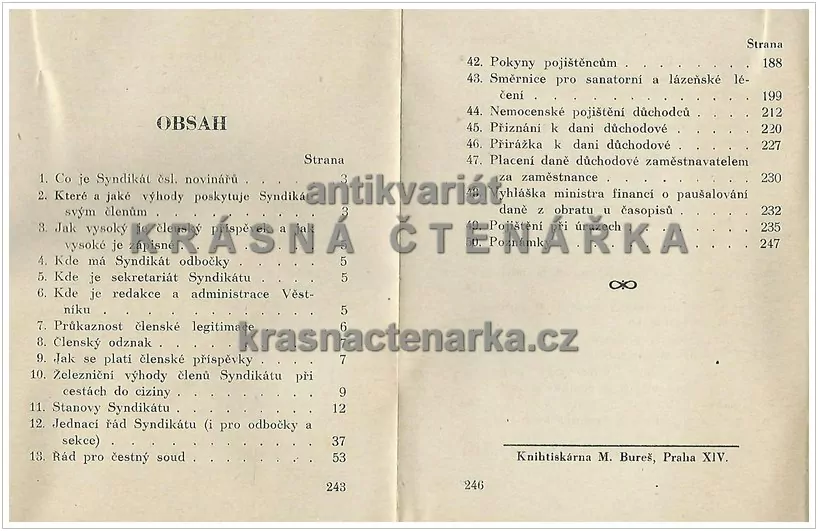 ORGANISOVANÝ NOVINÁŘ, Stanovy, řády, pokyny a rady pro členy Syndikátu čsl. novinářů v Praze (Kverka Karel)