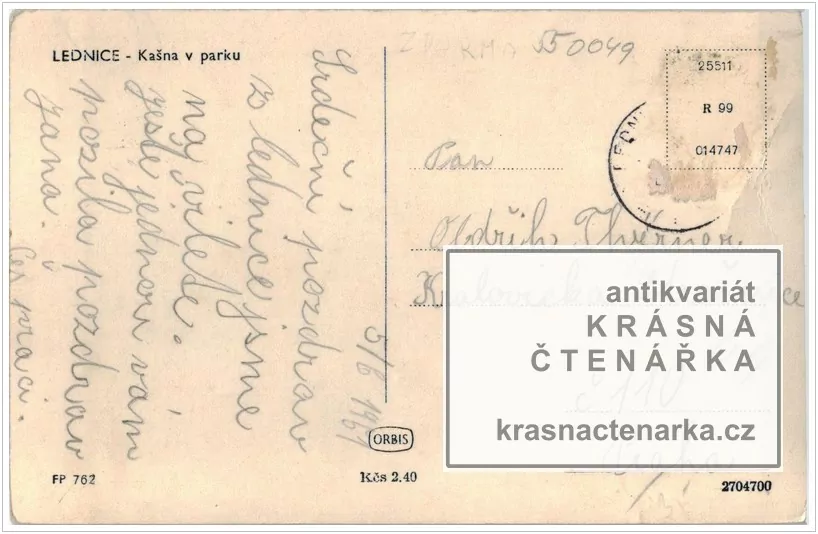 Zámek LEDNICE, Kašna v parku