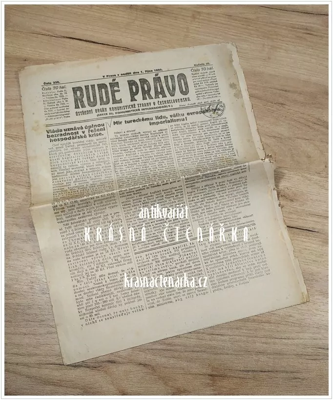 RUDÉ PRÁVO, číslo 230 / 1922