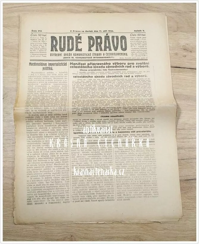 RUDÉ PRÁVO, číslo 214 / 1924