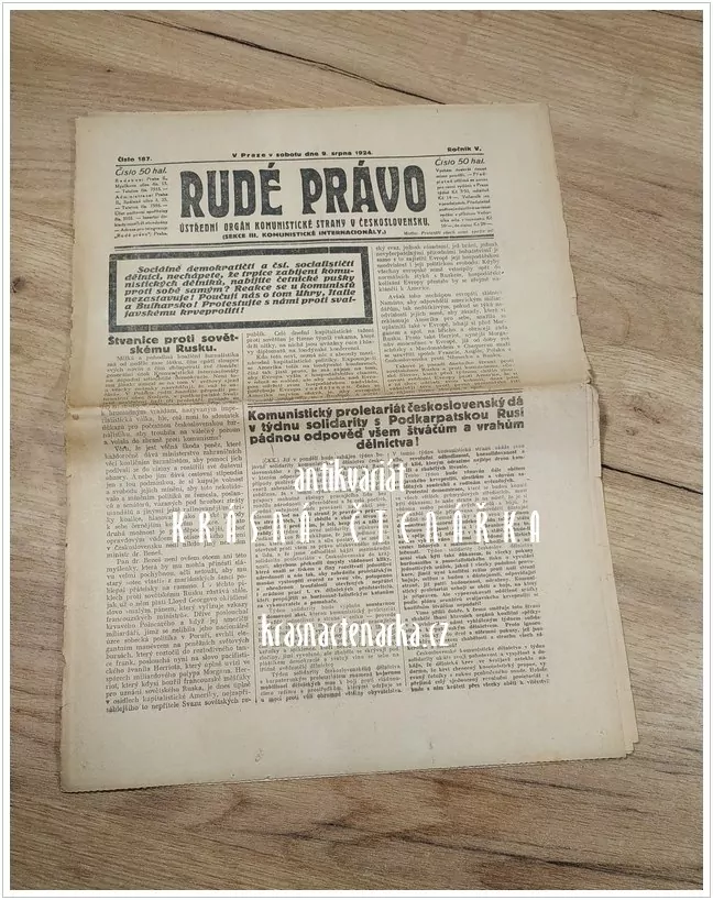 RUDÉ PRÁVO, číslo 187 / 1924