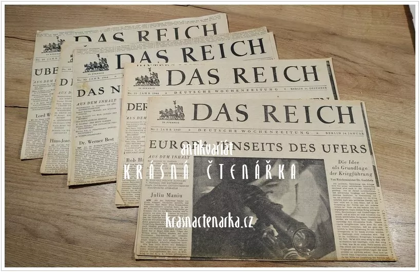 DAS REICH, Deutsche Wohenzeitung (9 ks titulních stran z roku 1944/45)