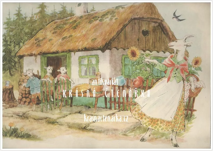 POHÁDKA O POSLUŠNÝCH KOZLÁTKÁCH, pohádka podle Bartošovy Kytice (il. Hoberlandtová-Vávrová Jarmila)