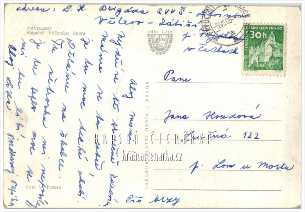 FRÝDLANT, Náměstí a radnice i s autobusy