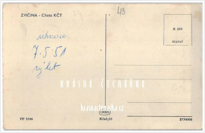 RAISOVA CHATA  KČST na Zvičině