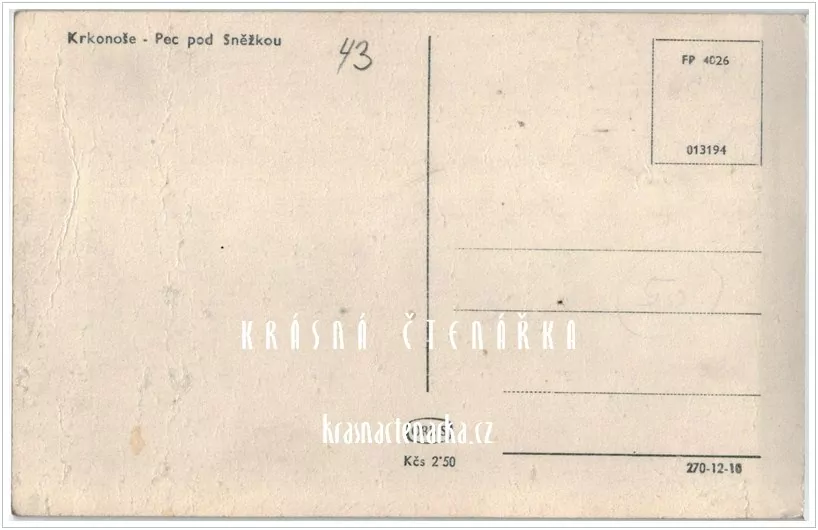 PEC POD SNĚŽKOU