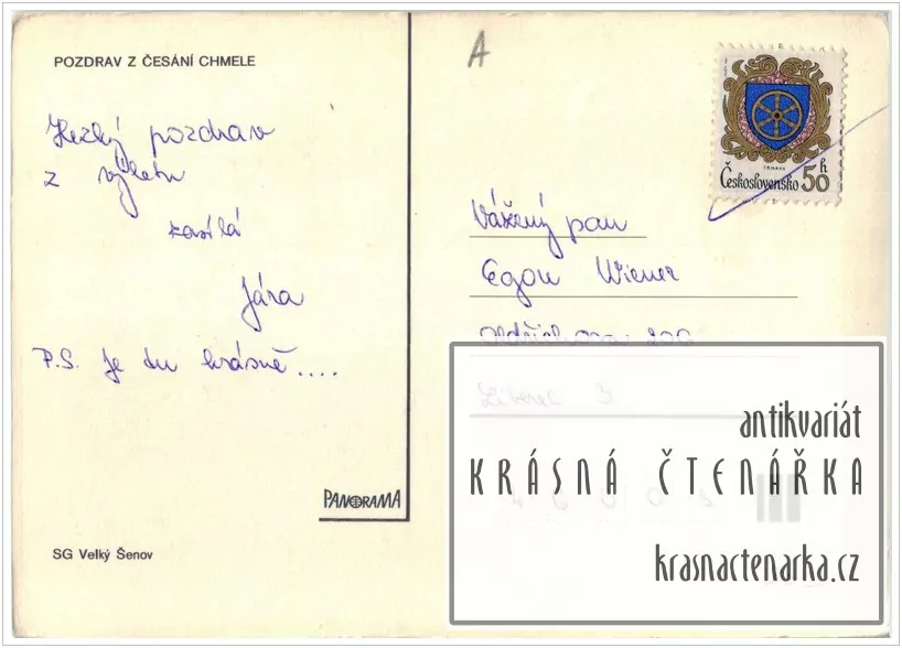 POZDRAV Z ČESÁNÍ CHMELE a Z CHMELOVÉ BRIGÁDY