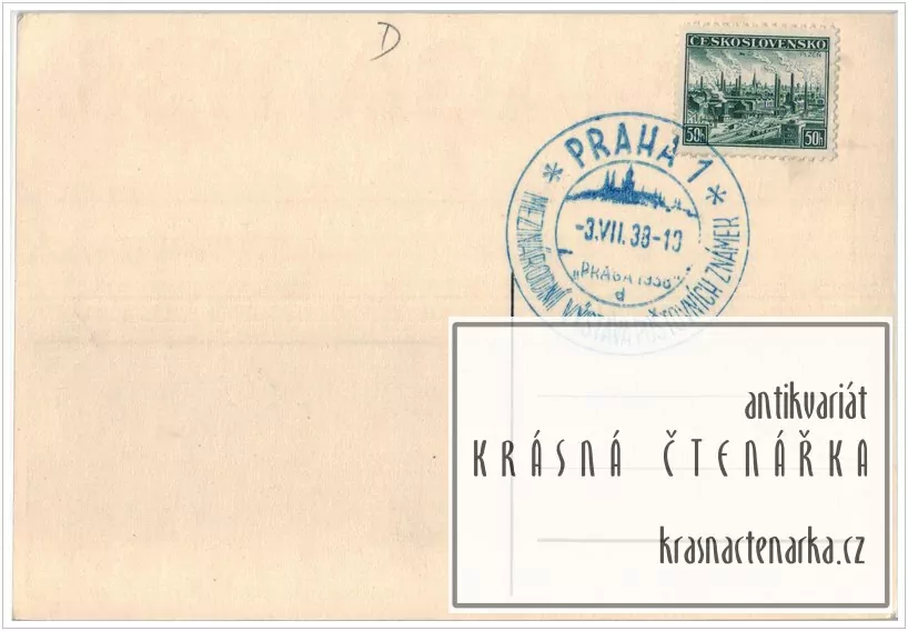 PRAHA - MEZINÁRODNÍ VÝSTAVA POŠTOVNÍCH ZNÁMEK 1938