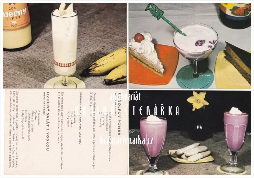 REKLAMNÍ materiál: MLÉČNÉ A OVOCNÉ POHÁRY (konvolut 7 ks)