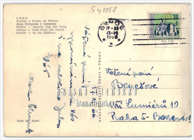 BRNO, Pohled z hradu na Petrov