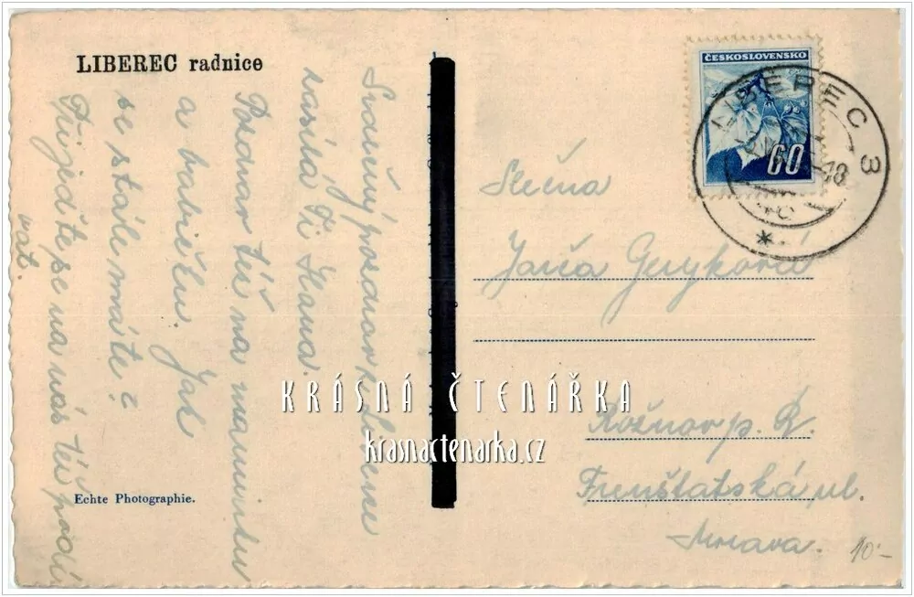 LIBEREC, Radnice, náměstí a také Metznerova kašna