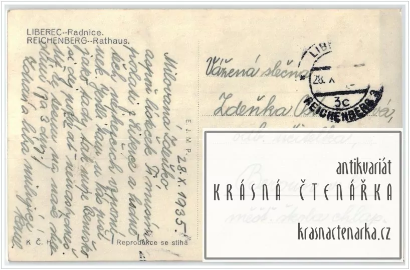 LIBEREC, Radnice, náměstí a také Metznerova kašna