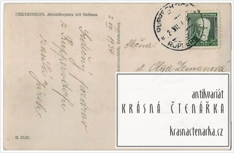 LIBEREC, Radnice, náměstí a také Metznerova kašna