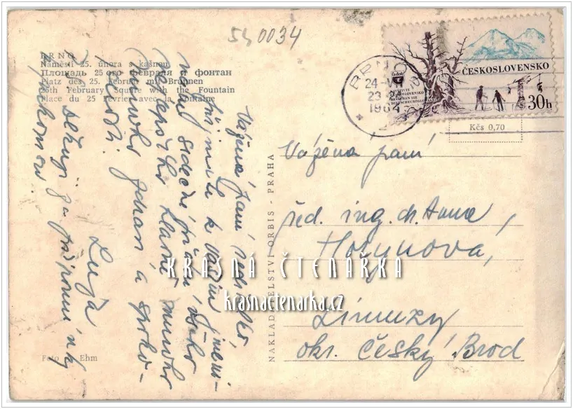 BRNO, Náměstí 25. února s kašnou