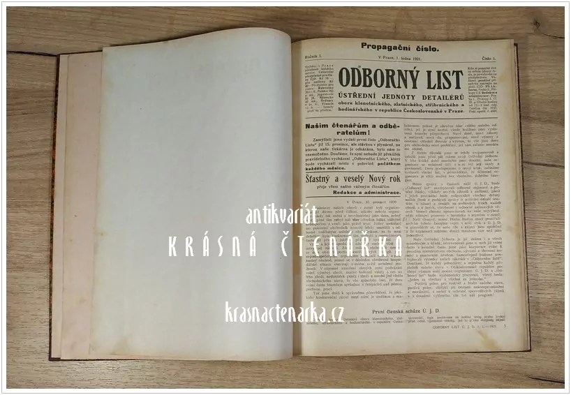 ODBORNÝ LIST ÚSTŘEDNÍ JEDNOTY DETAILÉRŮ oboru klenotnického, zlatnického, stříbrnického a hodinářského