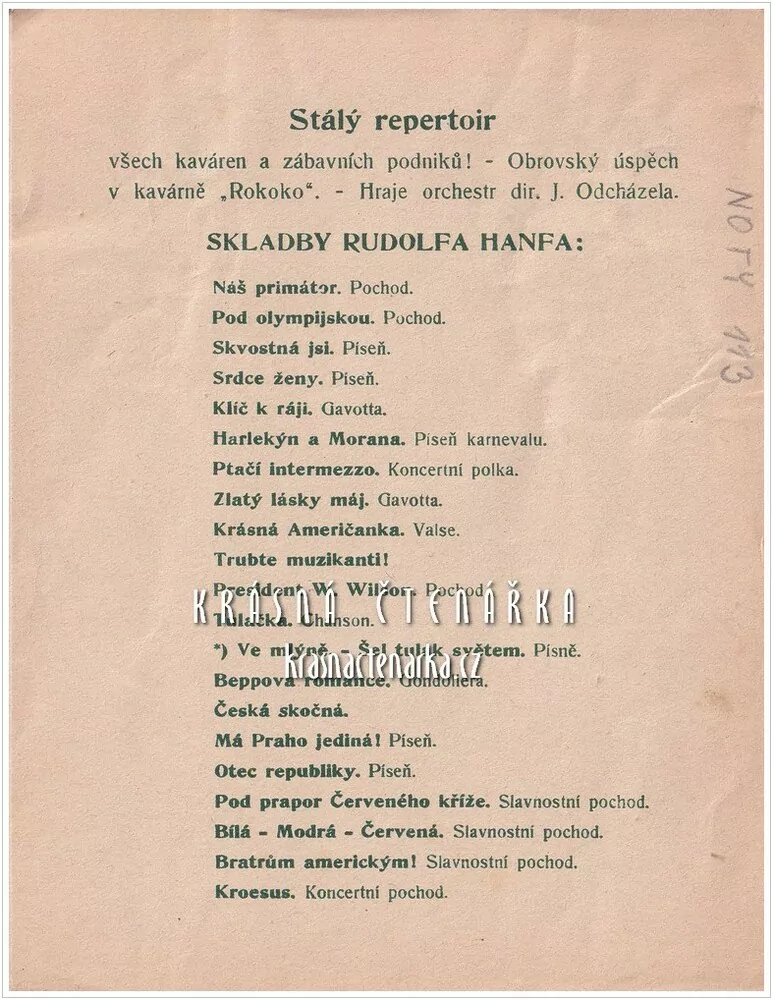 Píseň PASTÝŘ OVEČEK A BERÁNKŮ, pastorální pochod se zpěvem