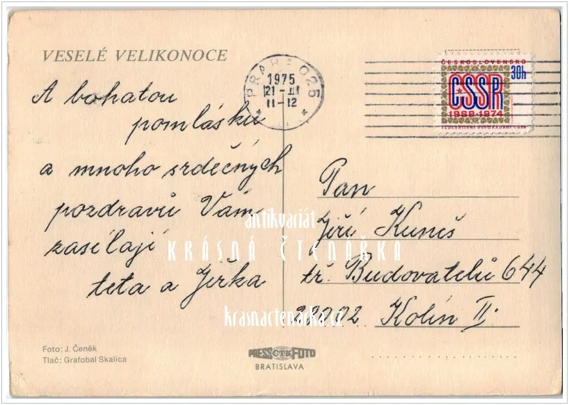 Přání VELIKONOČNÍ (f-525)