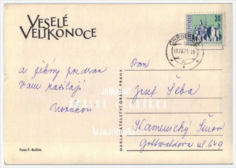 Přání VELIKONOČNÍ (f-510)