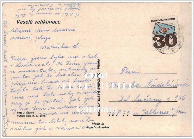 Přání VELIKONOČNÍ (f-493)