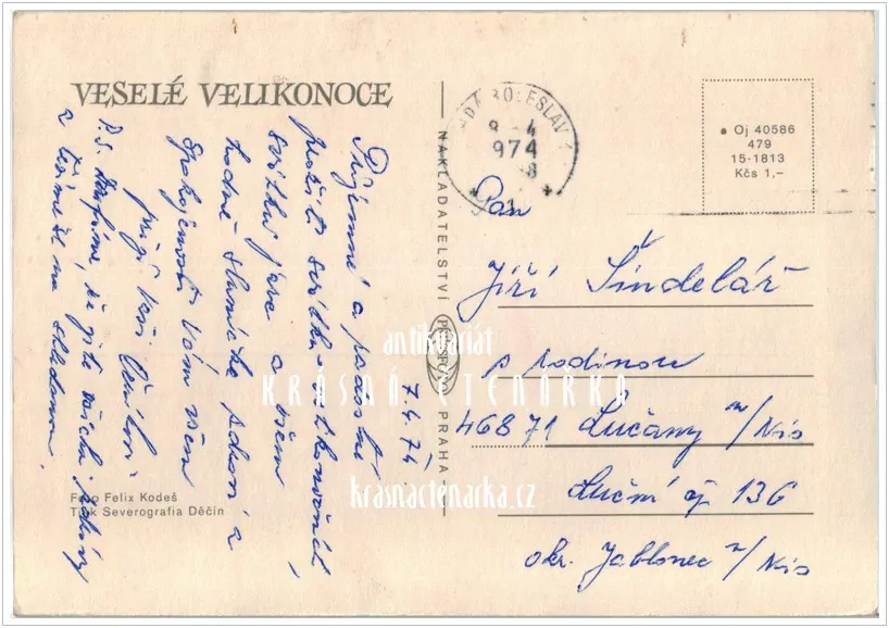 Přání VELIKONOČNÍ (f-491)