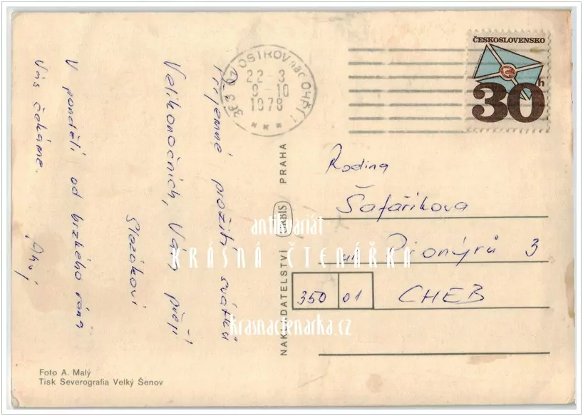 Přání VELIKONOČNÍ (f-580)