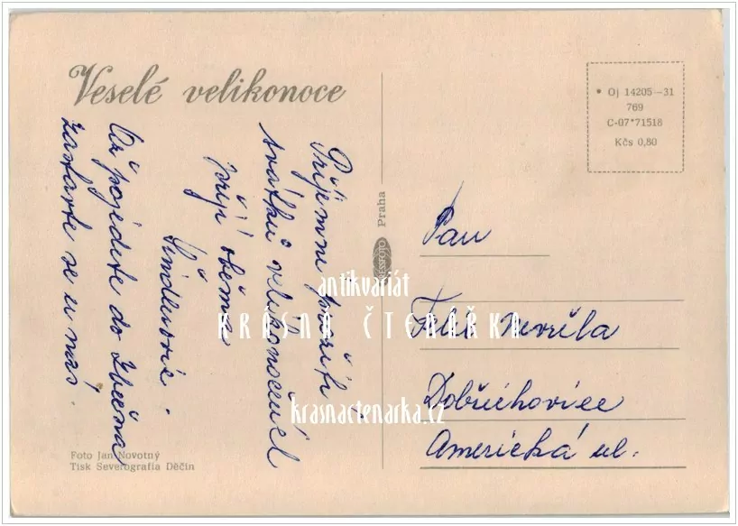 Přání VELIKONOČNÍ (f-574)