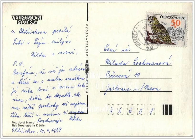 Přání VELIKONOČNÍ (f-572)