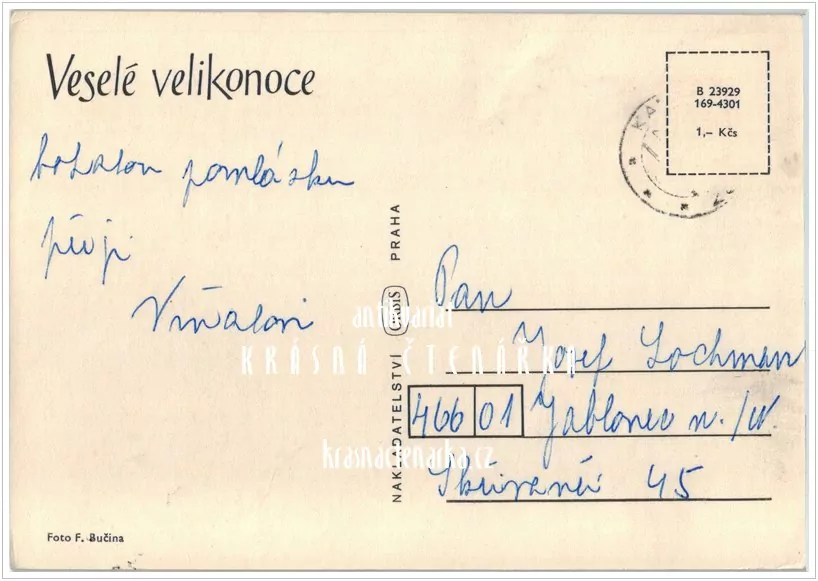 Přání VELIKONOČNÍ (f-566)