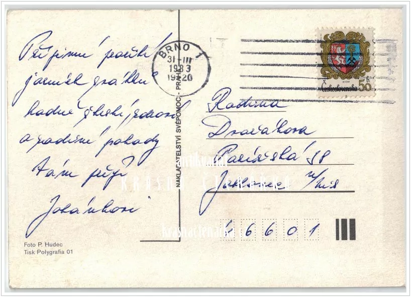Přání VELIKONOČNÍ (f-548)