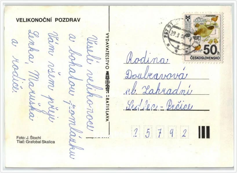 Přání VELIKONOČNÍ (f-546)