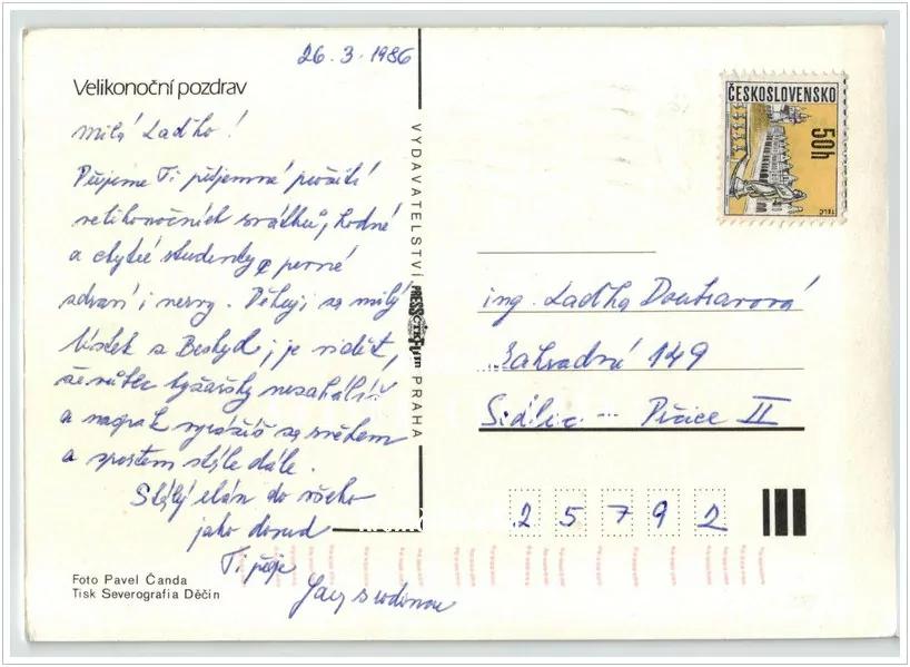 Přání VELIKONOČNÍ (f-544)