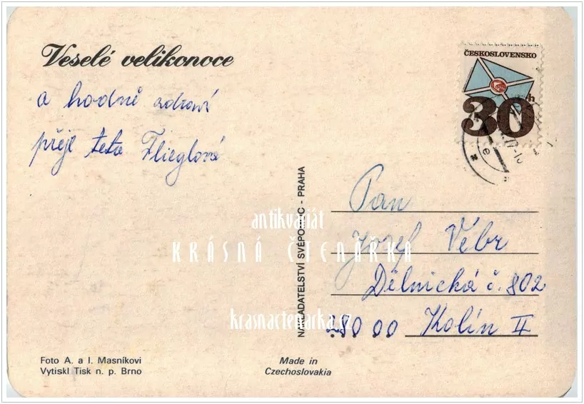 Přání VELIKONOČNÍ (f-541)