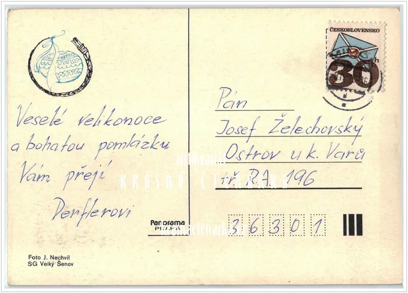 Přání VELIKONOČNÍ (f-539)