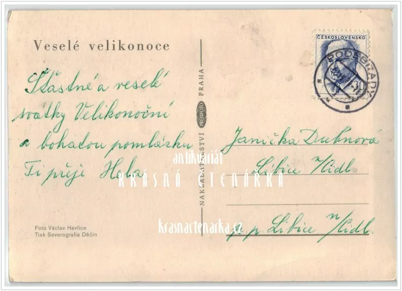 Přání VELIKONOČNÍ (f-535)