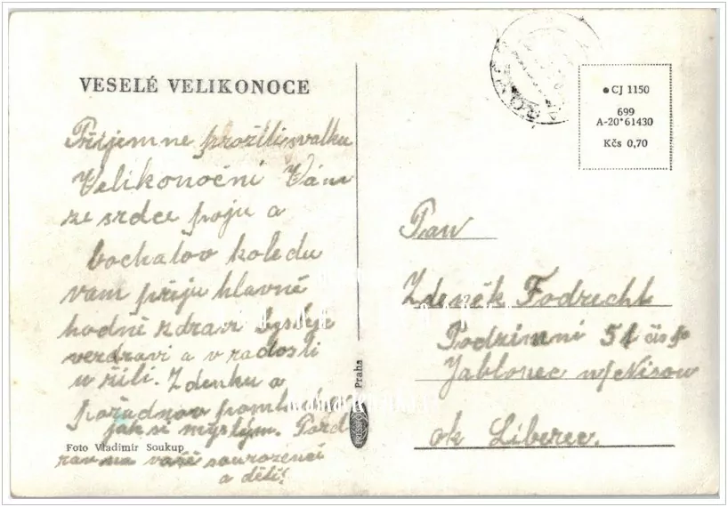 Přání VELIKONOČNÍ (f-593)