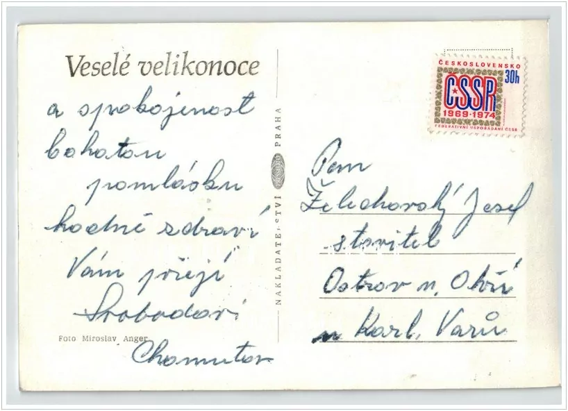 Přání VELIKONOČNÍ (f-598)