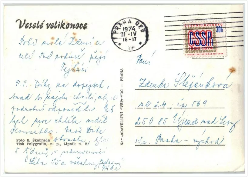 Přání VELIKONOČNÍ (f-594)