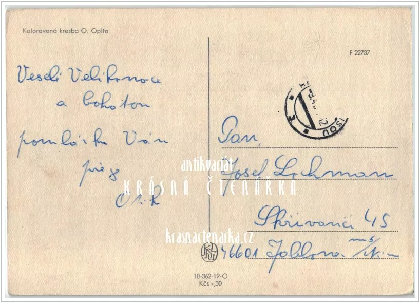 Přání VELIKONOČNÍ (il. Oplt Oldřich)