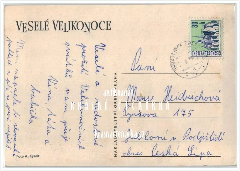 Přání VELIKONOČNÍ (f-524)