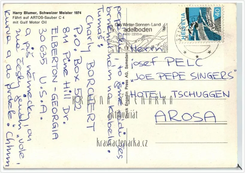 HARRY BLUMER, ARTOS-Sauber C4, podpis Harry Blumer