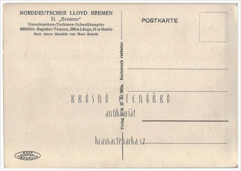 LOĎ, Vierschrauben-Turbinen-Schnelldampfer "Bremen"