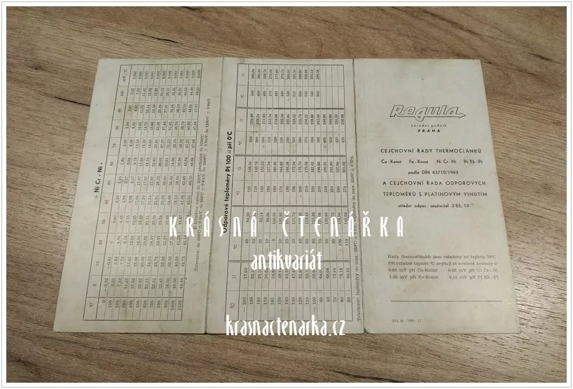 CEJCHOVNÍ ŘADY THERMOČLÁNKŮ A TEPLOMĚRŮ REGULA