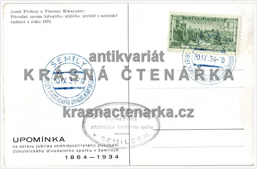 SEMILY (upomínka na oslavu jubilea 70. působení Ochotnického divadelního spolku)