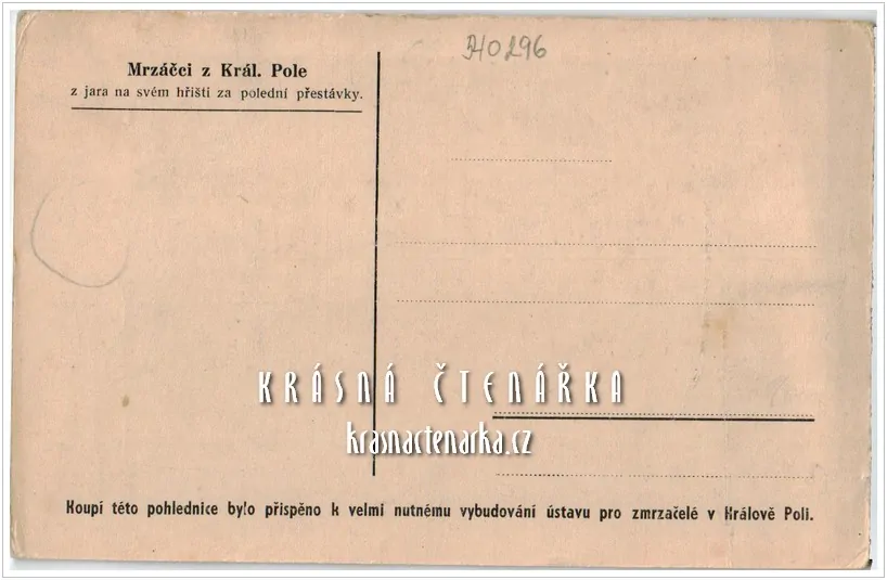 BRNO, Mrzáčci z Králova Pole - charitativní pohlednice