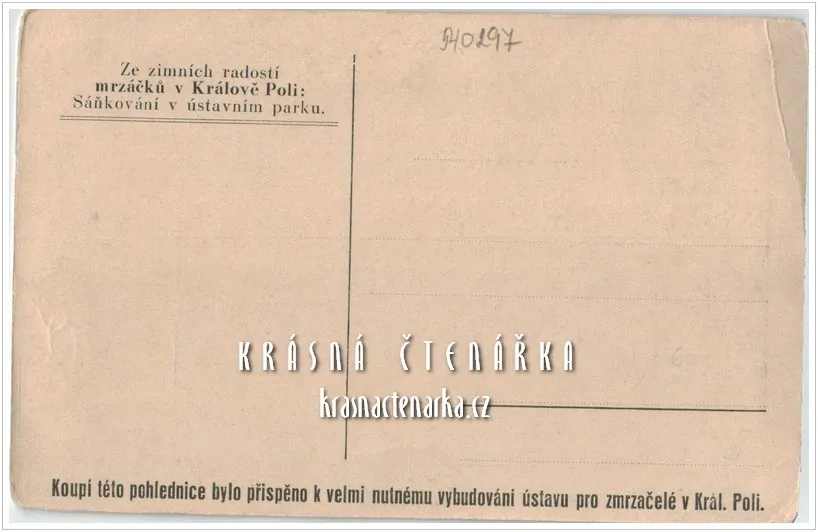 BRNO, Mrzáčci z Králova Pole - charitativní pohlednice