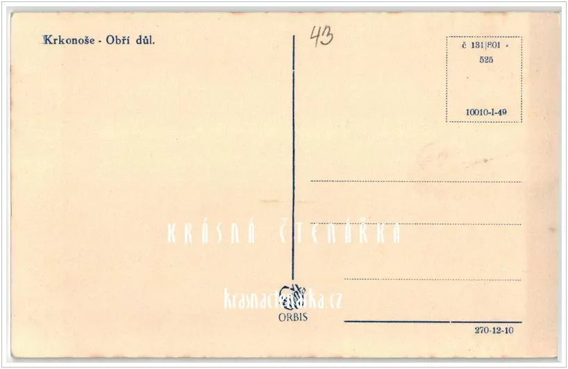 KRKONOŠE, Obří důl